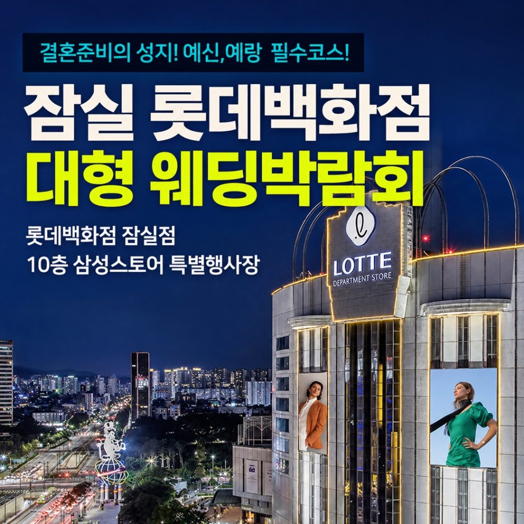 잠실 롯데백화점 웨딩박람회 9.19~9.20